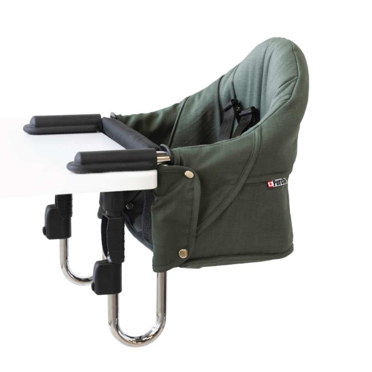 Perch Hanging Highchair - Tropical Green (Sleek Chrome Edition)