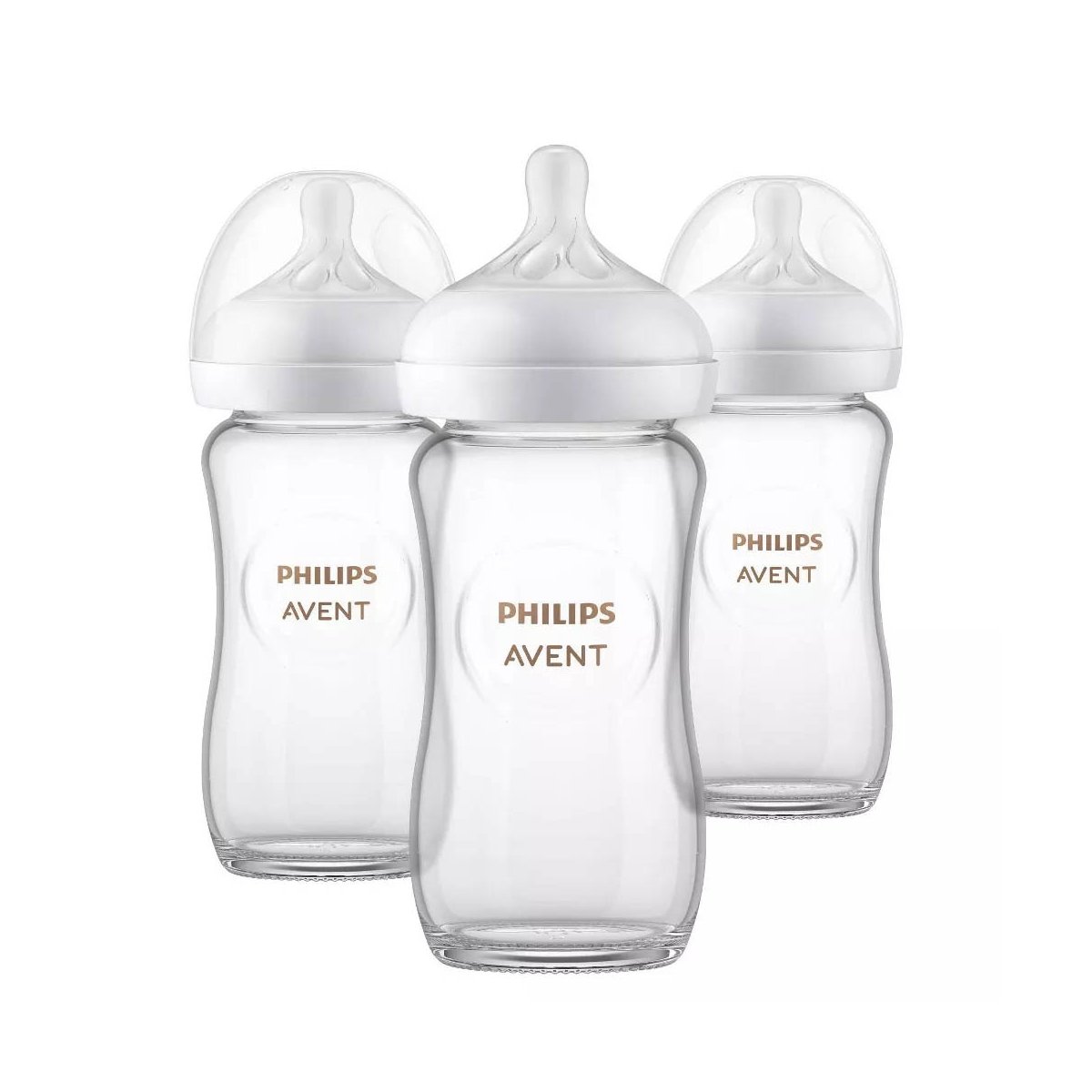 Natural Glass Baby Bottle 8oz 3 pack