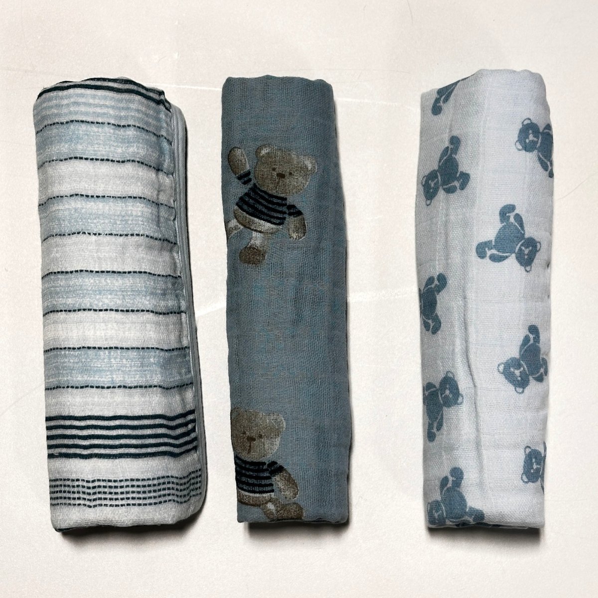 3 Pack Burp Cloths in Gift Box - Blue