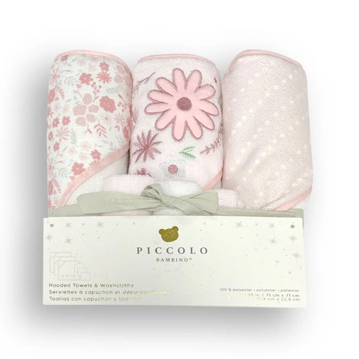 6 Pack Towel & Washcloth Set - Pink