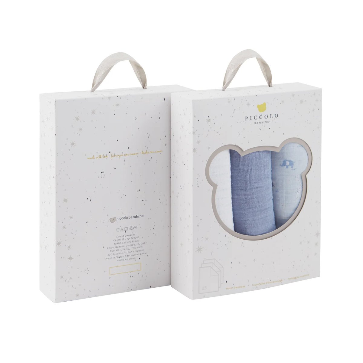 Muslin Swaddle 3 Pack - Blue