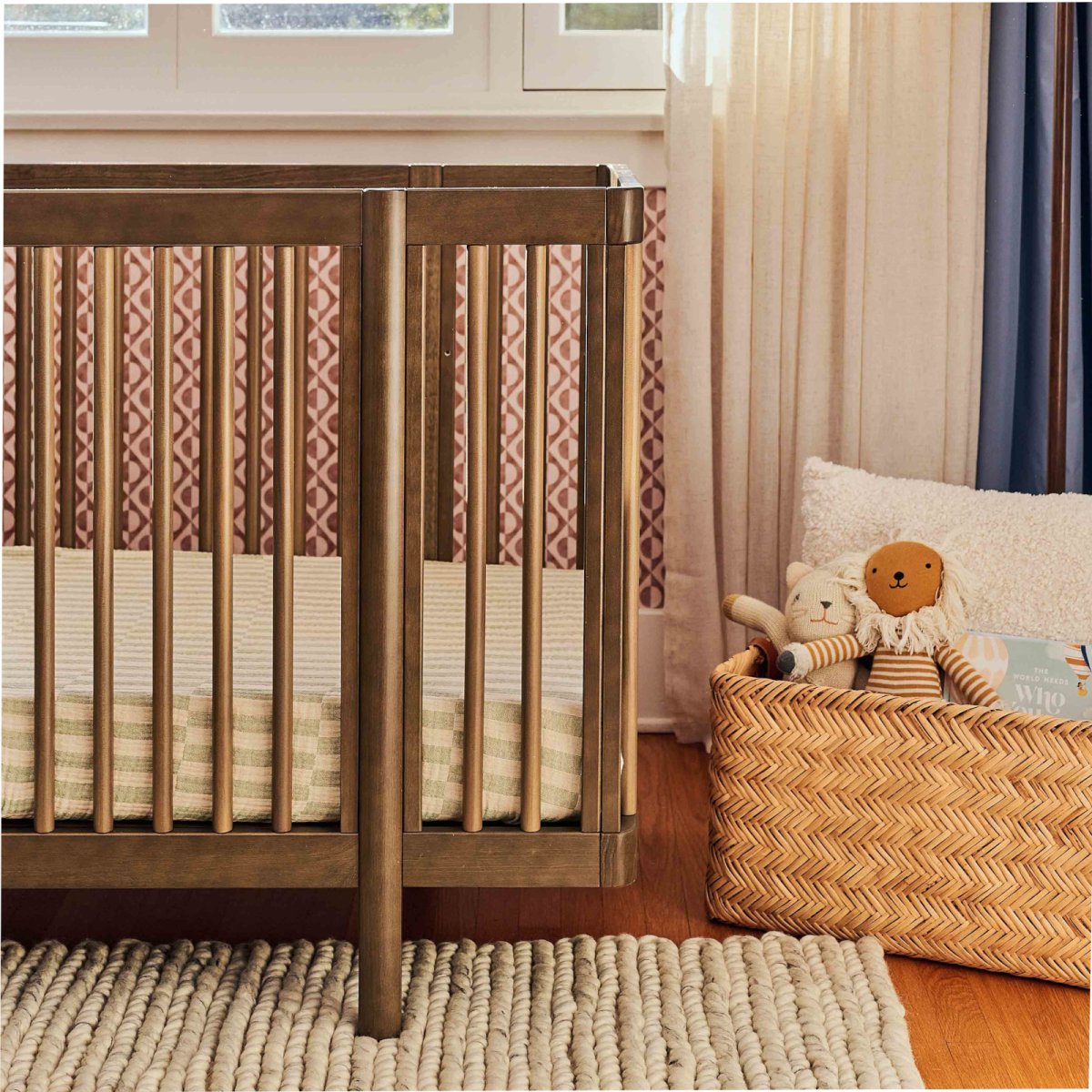 Pogo 8-in-1 Convertible Crib Natural Walnut