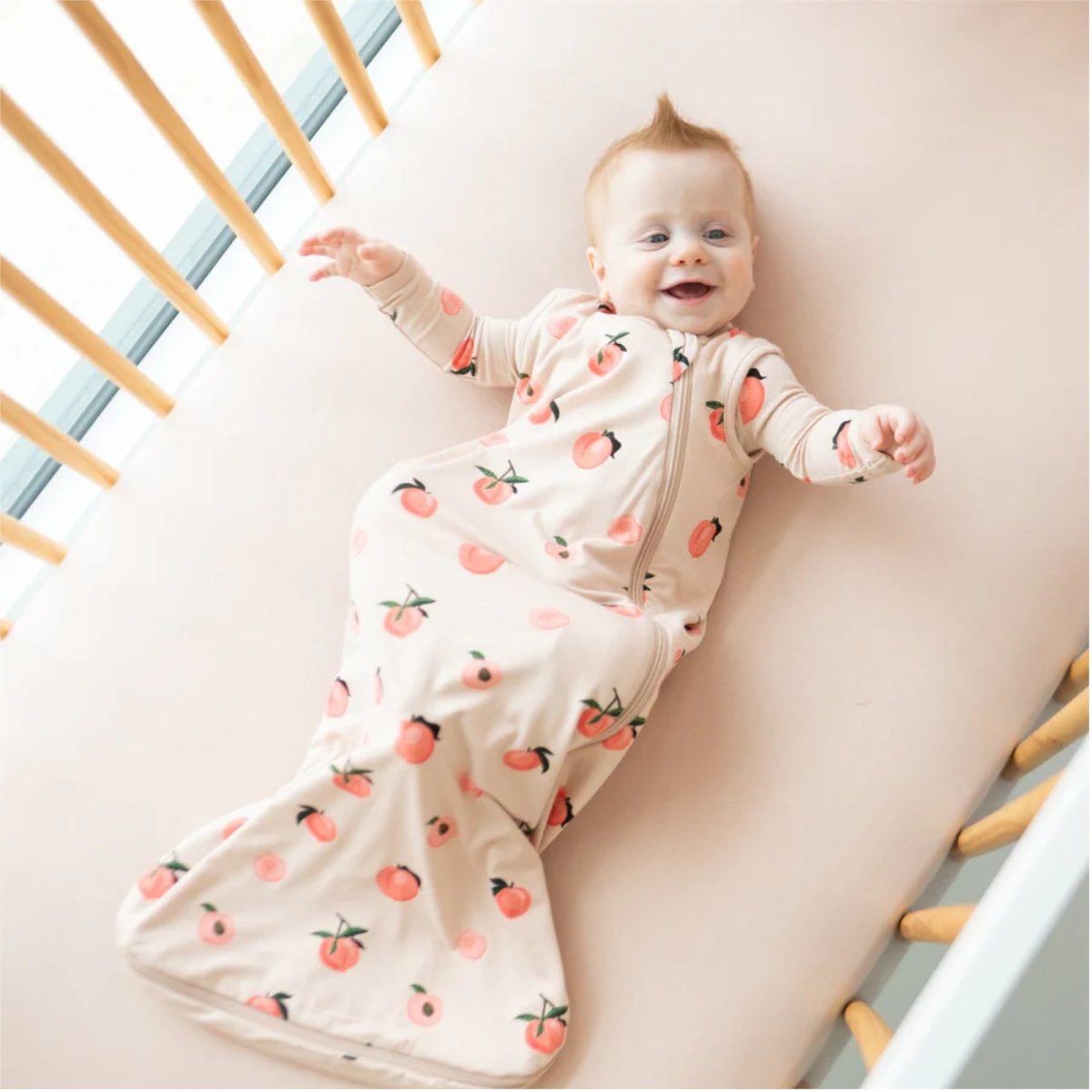 Printed Sleep Bag 0.5 Tog - Peach