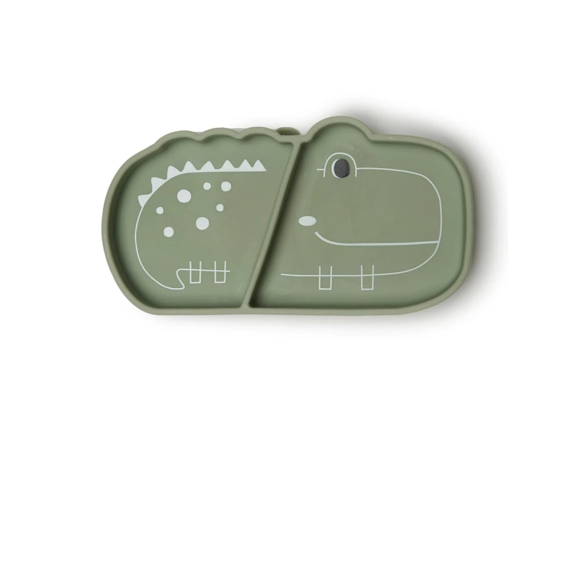 Silicone Snack Plate - Alligator/Sage