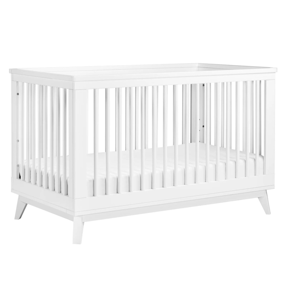 Scoot 3 In 1 Crib With Toddler Rail - White