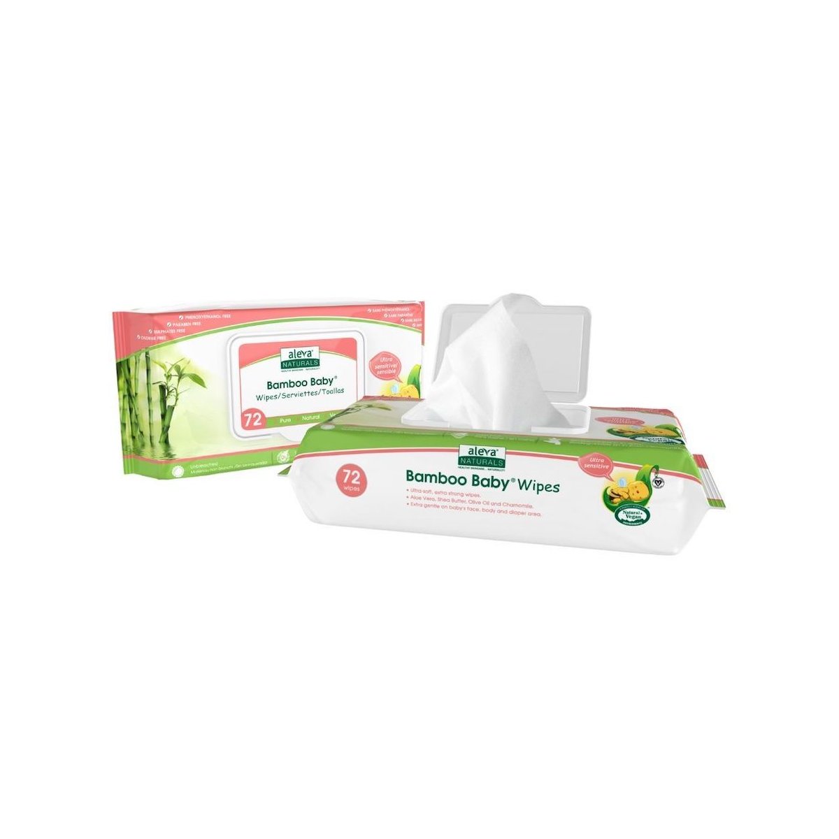 Bamboo Baby Sensitive Wipes 72 Count