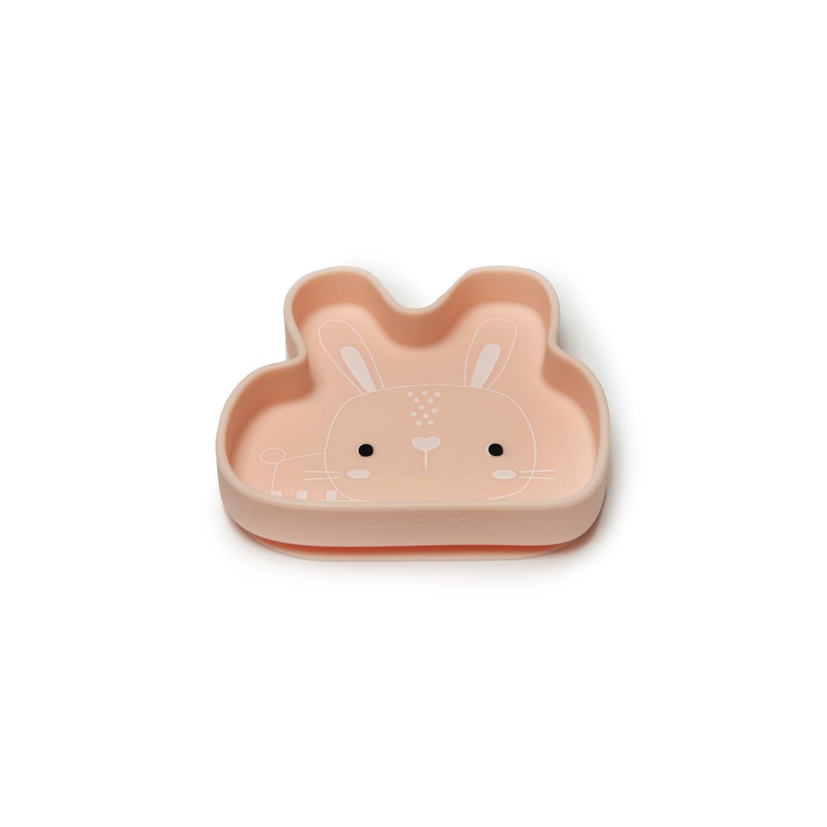 Silicone Snack Plate - Bunny/Blush Pink