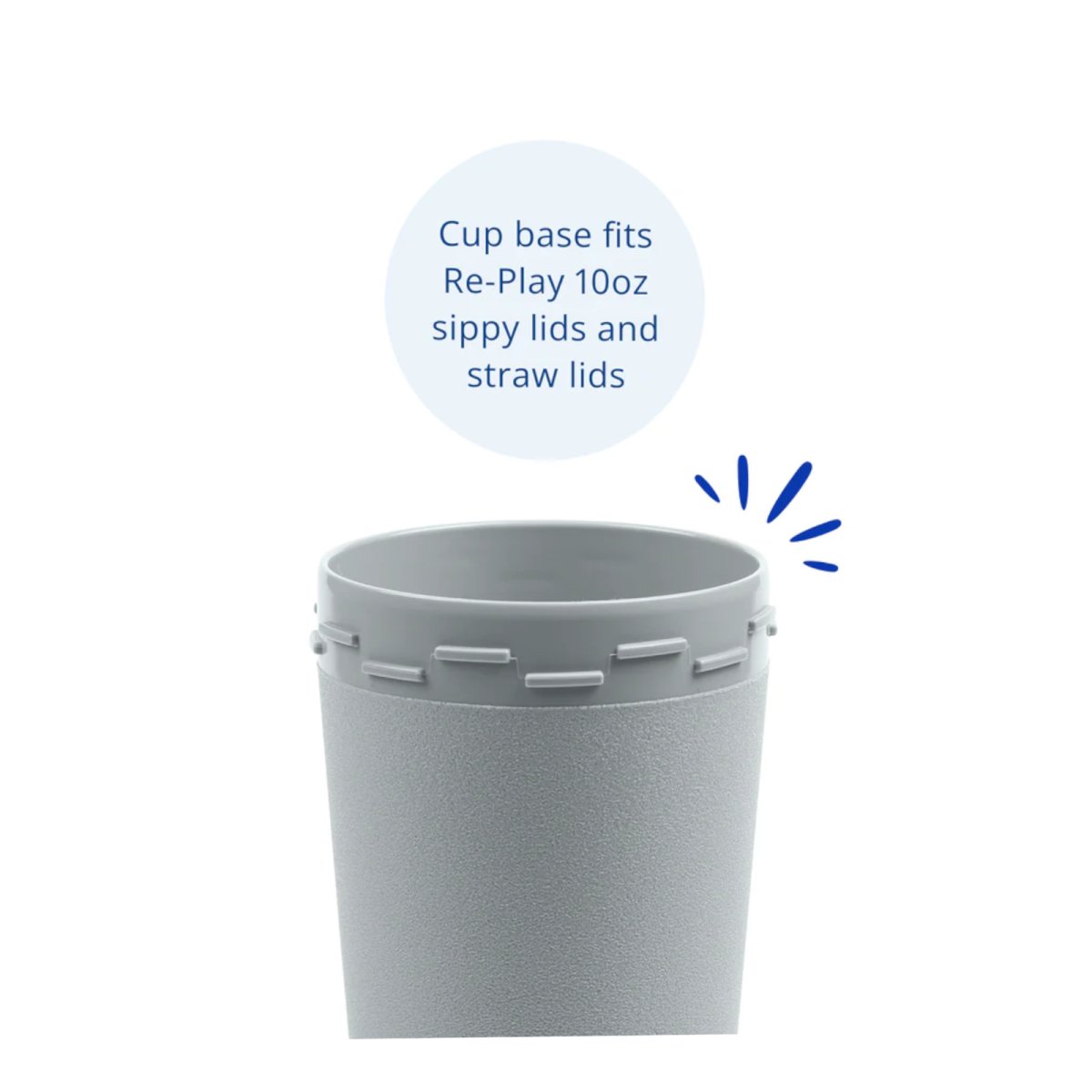 No Spill/Straw Cup Base - Grey