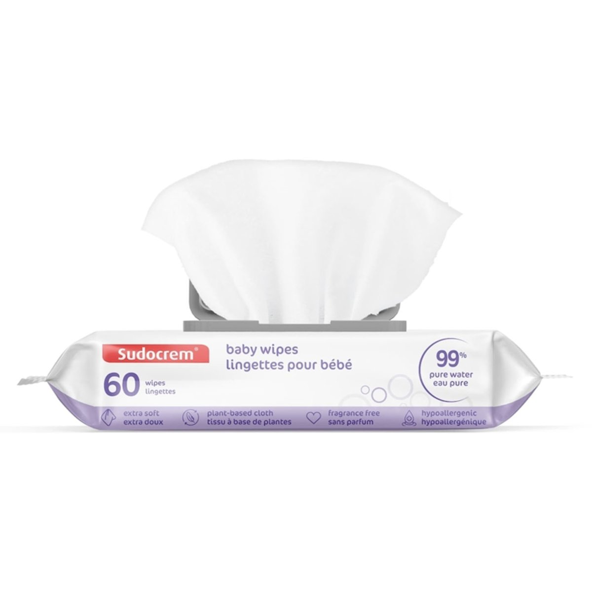Pure Water Baby Wipes 60 Counts