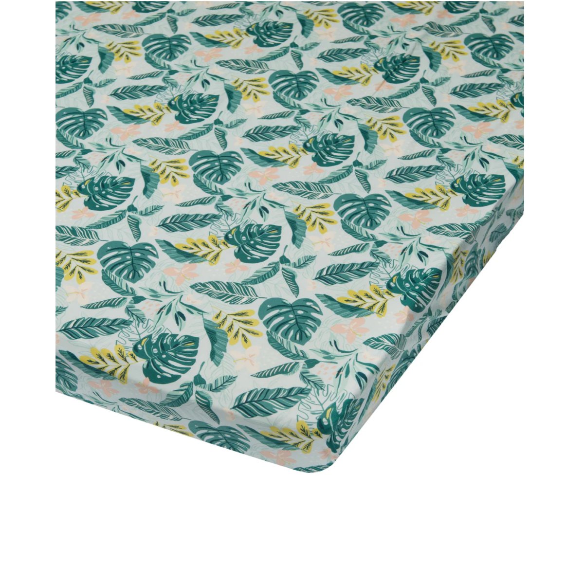 Tencel Fitted Crib Sheet - Jungle Leaves