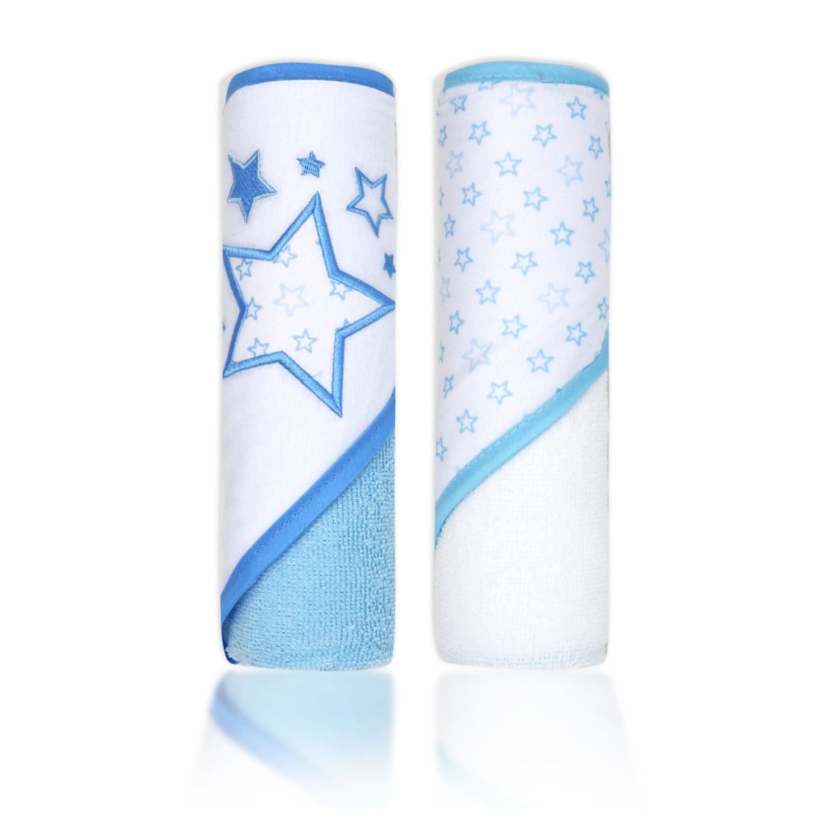 2 Pack Hooded Towel Set - Blue Stars
