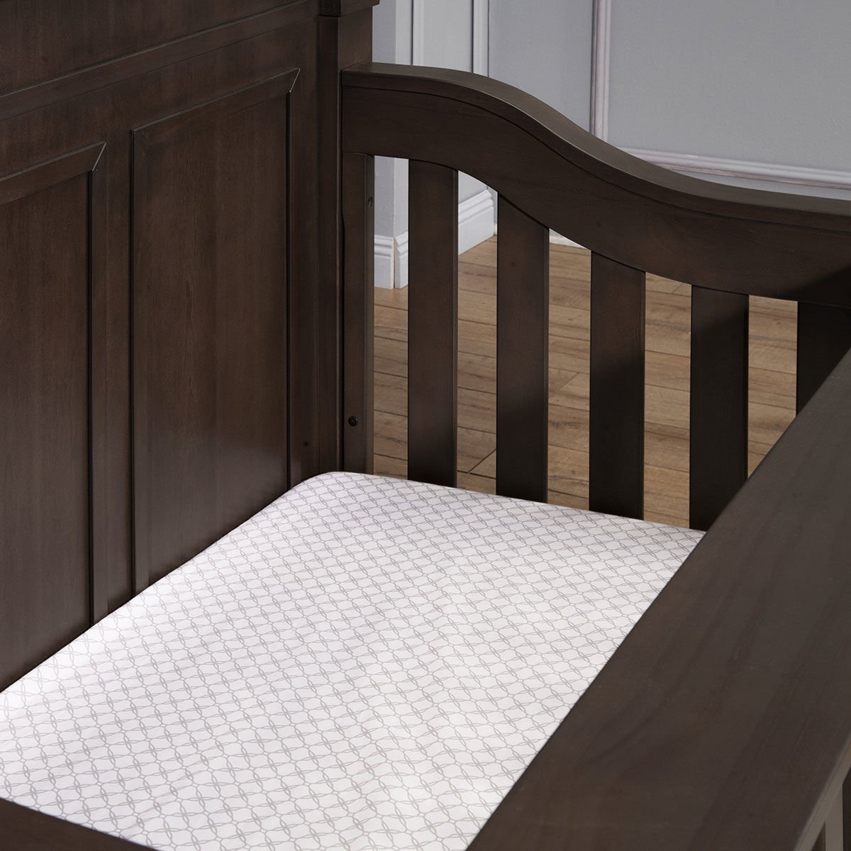 Tillen 4-In-1 Convertible Crib + Double Dresser + Nigh Stand - Truffle