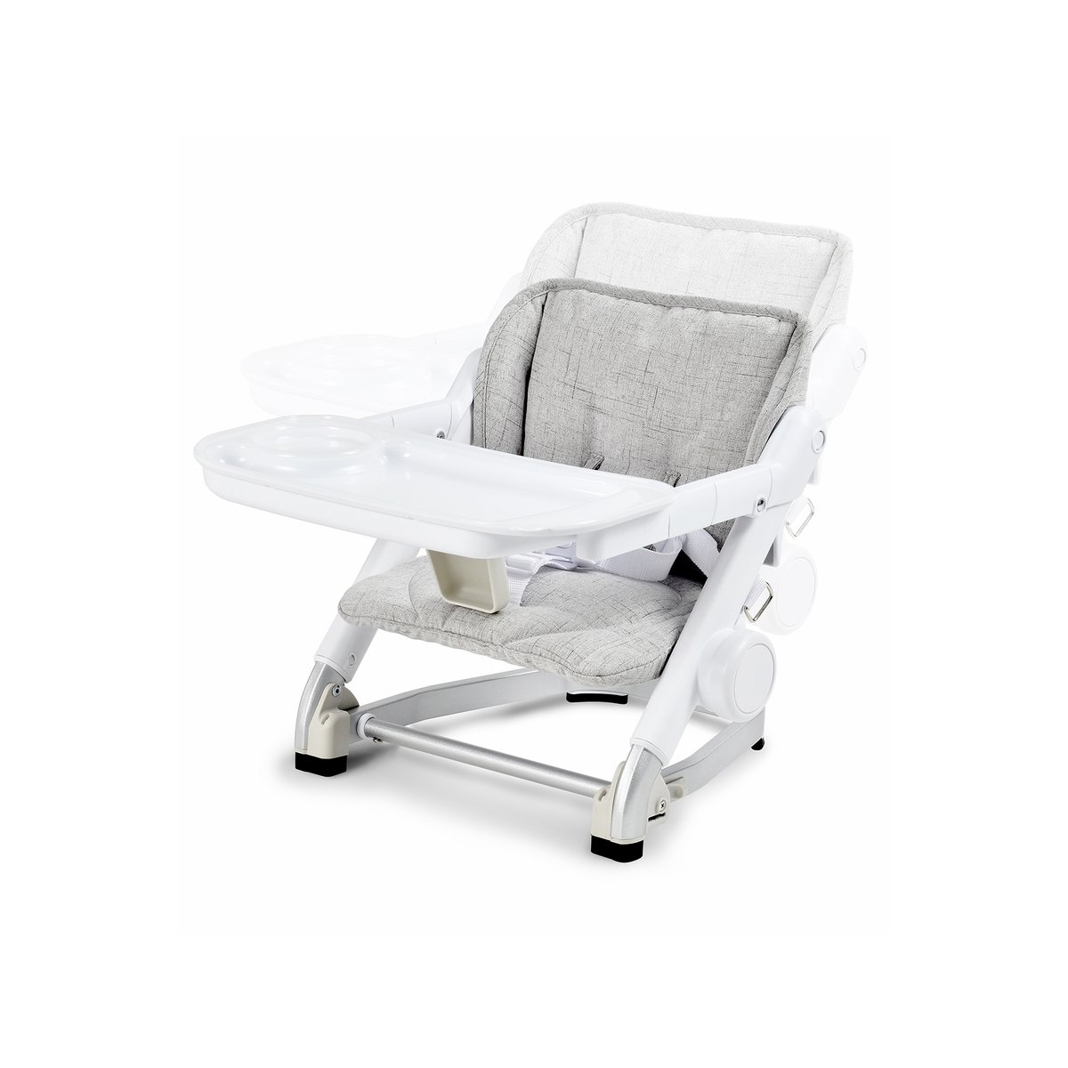 Booster White with Seat Pad - Shadow Grey