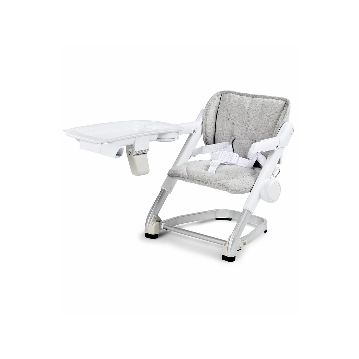 Booster White with Seat Pad - Shadow Grey