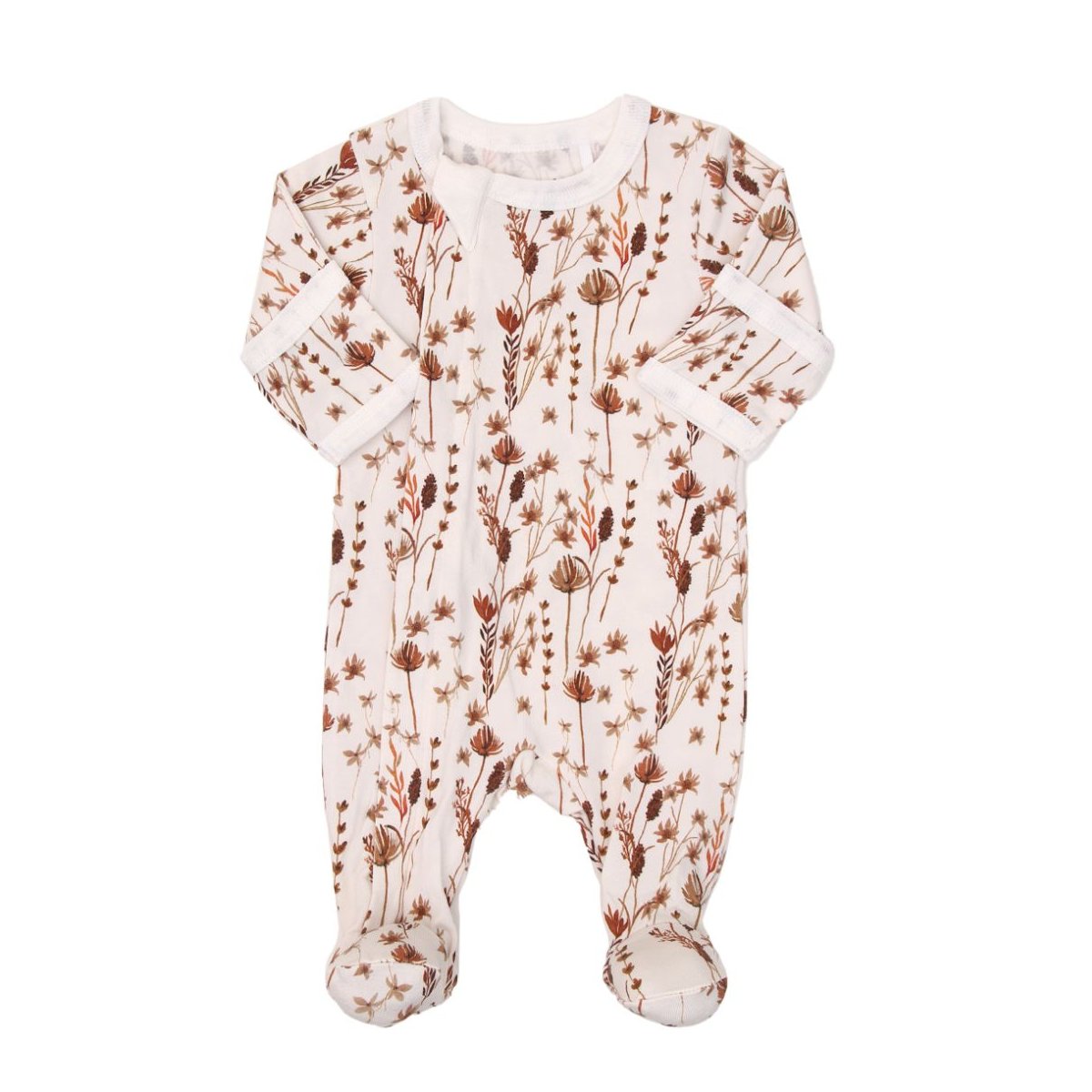 Zipper Footie - Amber Wildflowers
