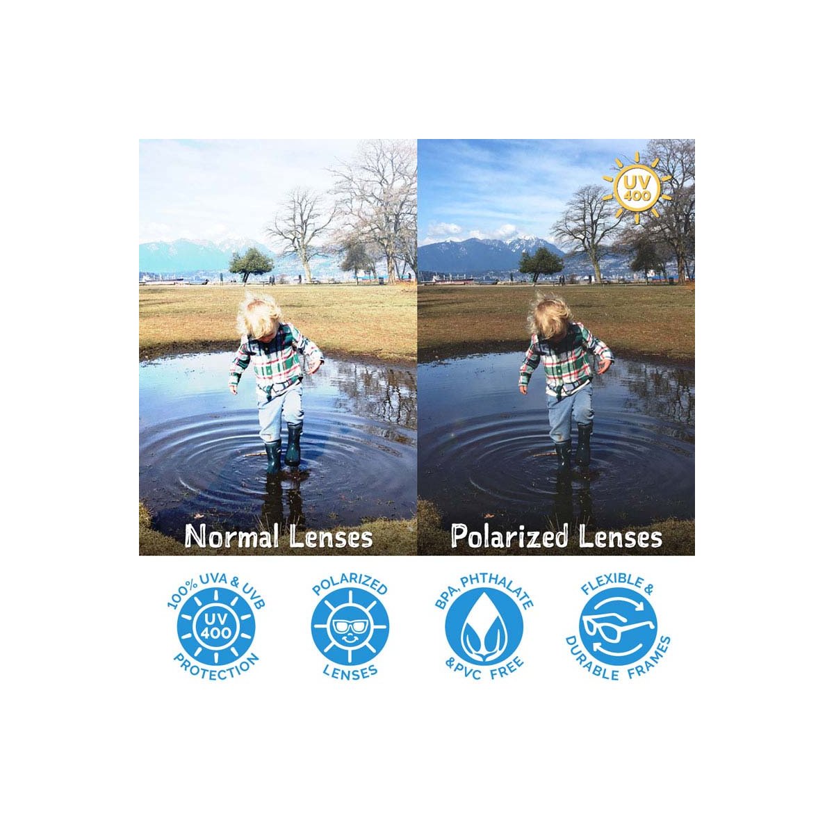 Urban Xplorer Glasses Mirrored Aurora Lenses - White