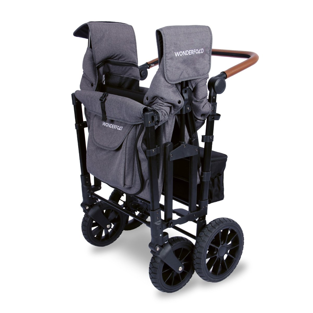 W4 LUXE Premium Quad Stroller - Charcoal Gray with Black Frame
