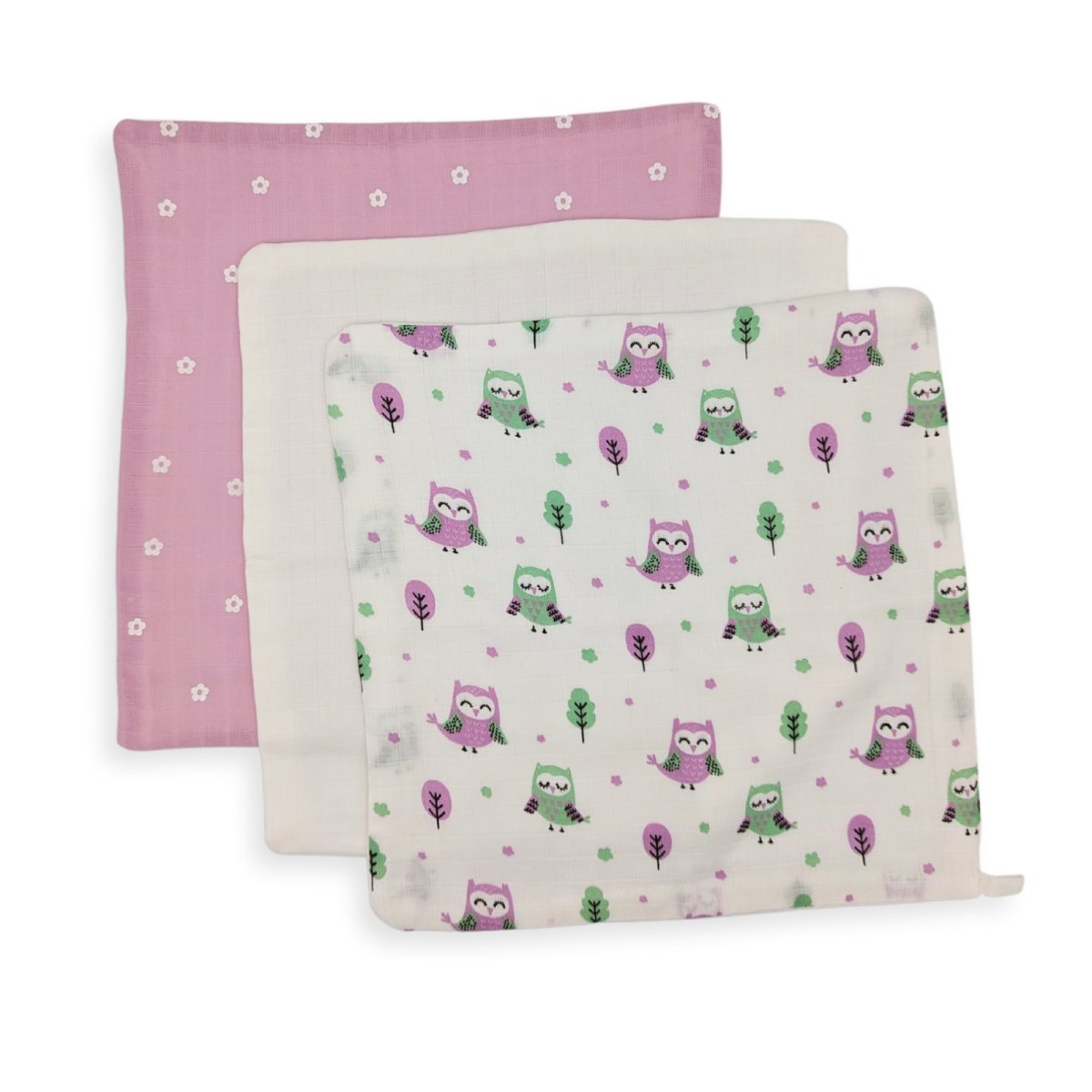 Muslin Wash Cloth Set - Lilac - 3 pack