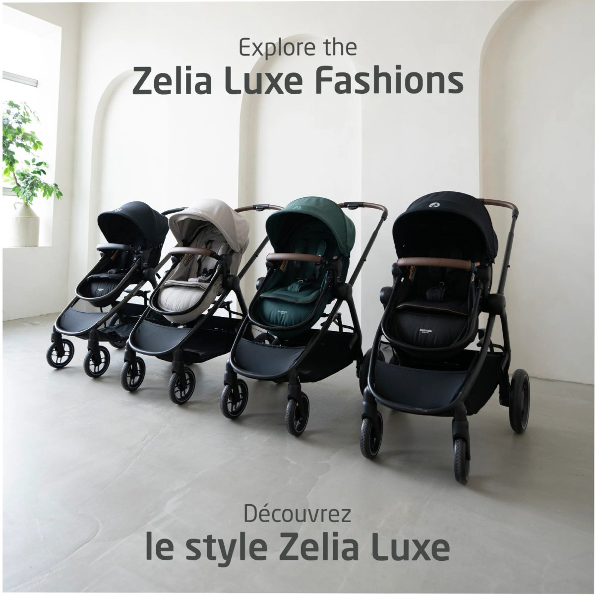 Zelia Luxe 5-in-1 Modular Travel System - Essential Green