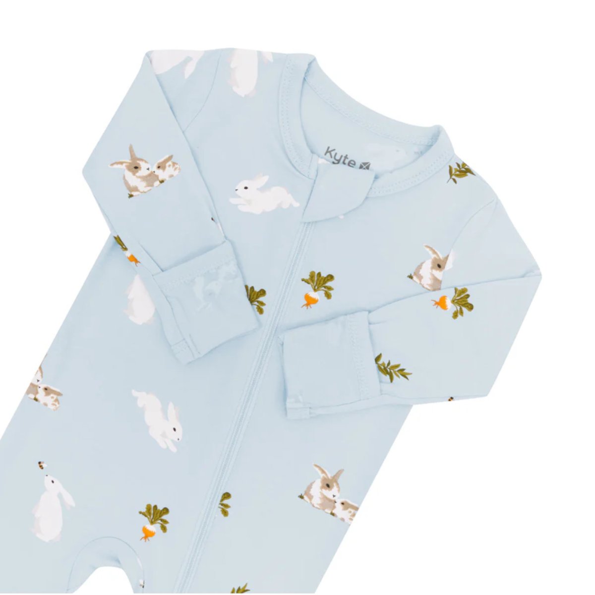 Printed Zippered Footie - Ice Rabbit